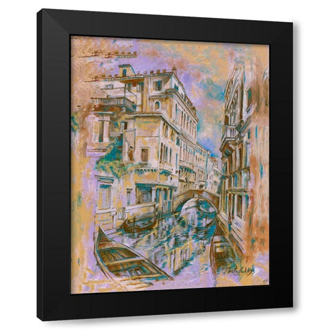 Italy beige, purple Black Modern Wood Framed Art Print with Double Matting by Wiley, Marta