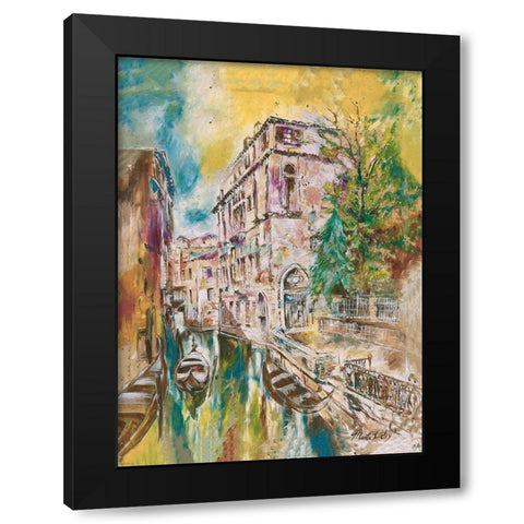 Italy, Yellow Black Modern Wood Framed Art Print with Double Matting by Wiley, Marta
