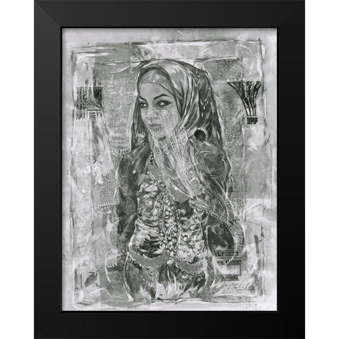 BandW Woman Black Modern Wood Framed Art Print by Wiley, Marta