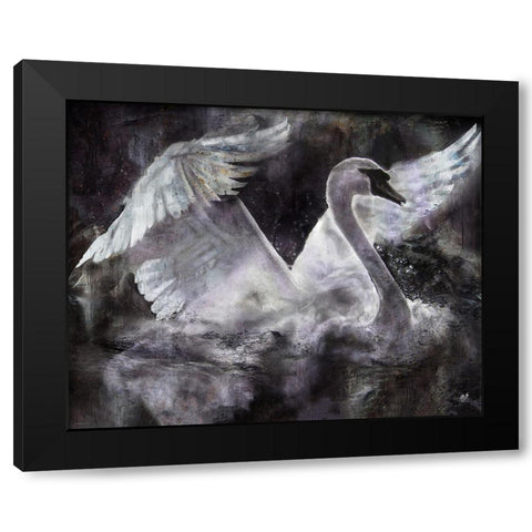 Swan I Black Modern Wood Framed Art Print with Double Matting by Wiley, Marta