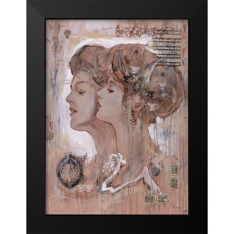 Poetry II Black Modern Wood Framed Art Print by Wiley, Marta