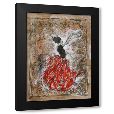 Lovers V Black Modern Wood Framed Art Print with Double Matting by Wiley, Marta