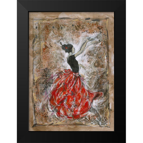 Lovers V Black Modern Wood Framed Art Print by Wiley, Marta