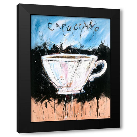 Cappuccino Black Modern Wood Framed Art Print by Wiley, Marta