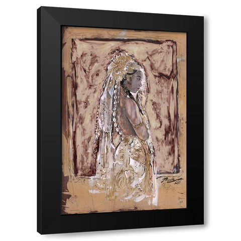 African Queen II Black Modern Wood Framed Art Print with Double Matting by Wiley, Marta
