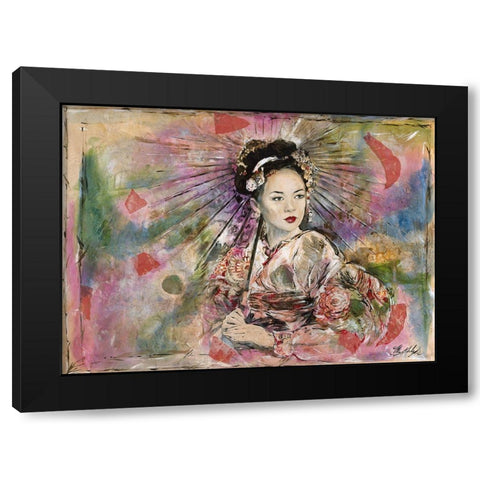 Geisha II Black Modern Wood Framed Art Print by Wiley, Marta