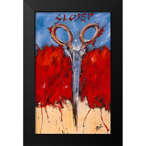 Closed Black Modern Wood Framed Art Print by Wiley, Marta