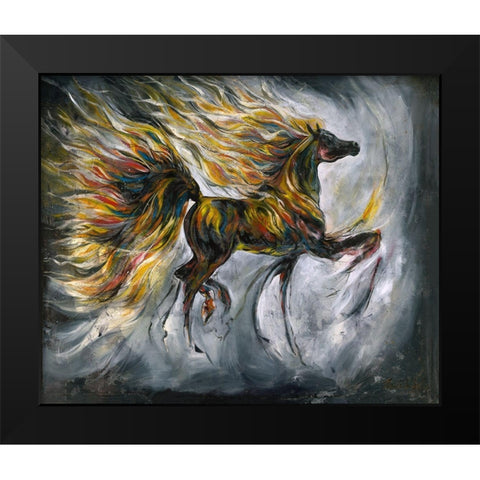 Floral I Black Modern Wood Framed Art Print by Wiley, Marta