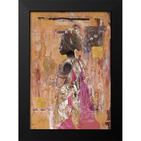 African Dream Sepia Black Modern Wood Framed Art Print by Wiley, Marta