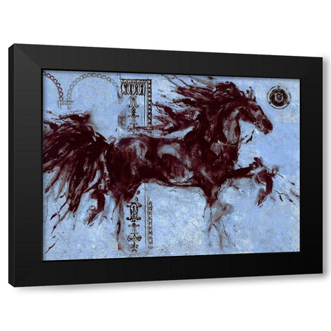 Blue Lepa Zena I Black Modern Wood Framed Art Print by Wiley, Marta