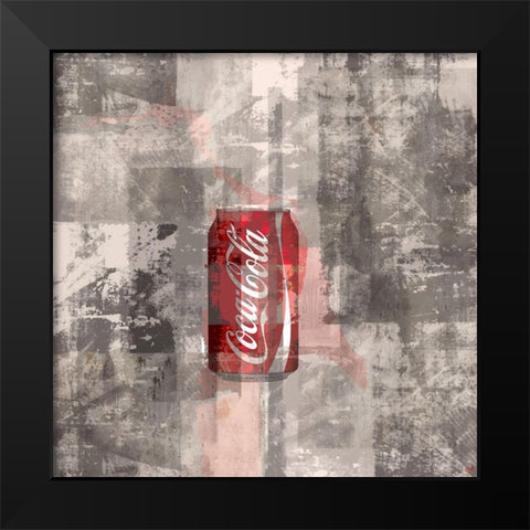 Coke Silkscreen I Black Modern Wood Framed Art Print by Wiley, Marta