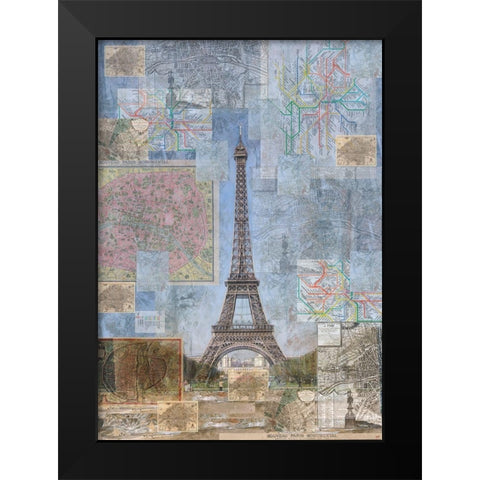 Paris II Black Modern Wood Framed Art Print by Wiley, Marta