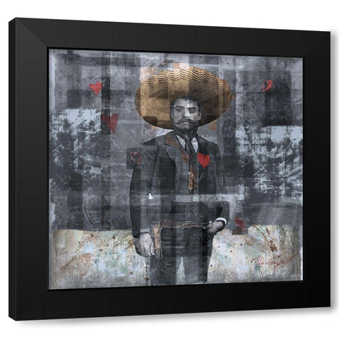 Mexcian Revolutionary I- Original Black Modern Wood Framed Art Print by Wiley, Marta