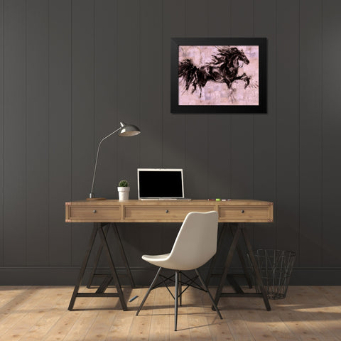 Lepa Zena Collor III Black Modern Wood Framed Art Print by Wiley, Marta