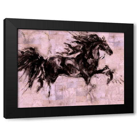 Lepa Zena Collor III Black Modern Wood Framed Art Print with Double Matting by Wiley, Marta