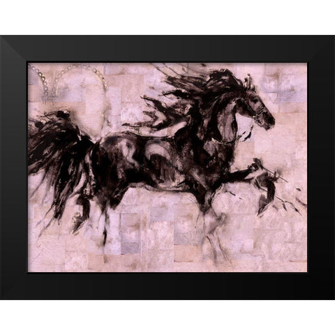 Lepa Zena Collor III Black Modern Wood Framed Art Print by Wiley, Marta