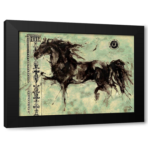 Lepa Zena XXII Black Modern Wood Framed Art Print with Double Matting by Wiley, Marta