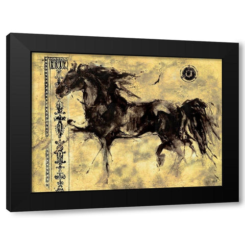 Lepa Zena 24 Black Modern Wood Framed Art Print with Double Matting by Wiley, Marta