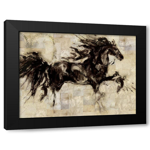 Lepa Zena 27 Black Modern Wood Framed Art Print with Double Matting by Wiley, Marta