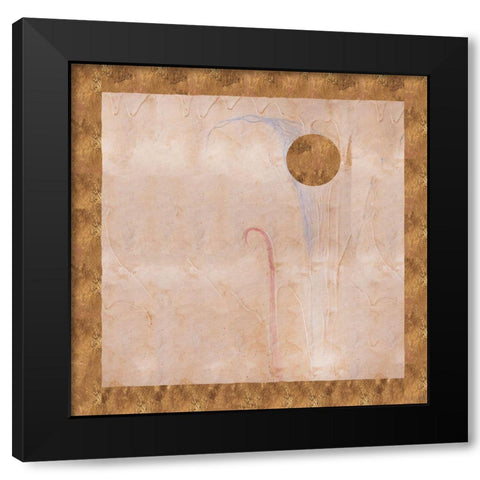 Abstract Sun II Black Modern Wood Framed Art Print with Double Matting by Wiley, Marta