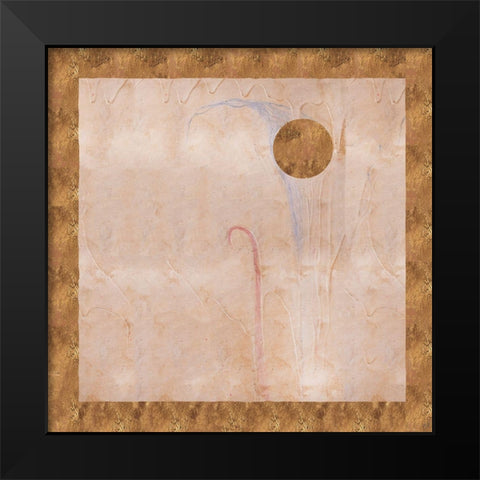 Abstract Sun II Black Modern Wood Framed Art Print by Wiley, Marta