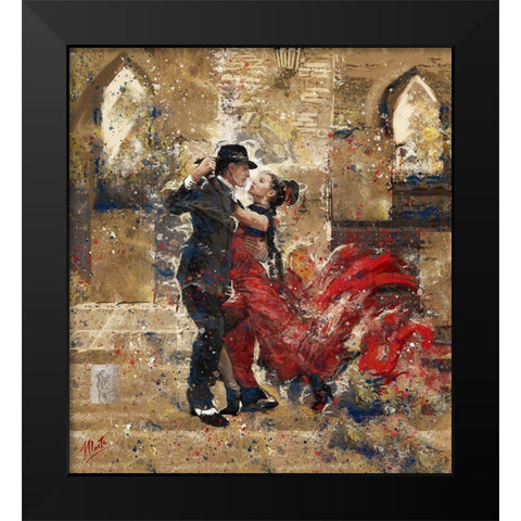 Tango I Black Modern Wood Framed Art Print by Wiley, Marta