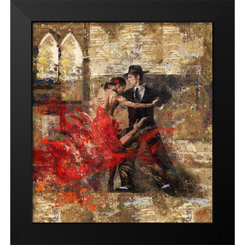 Tango II Black Modern Wood Framed Art Print by Wiley, Marta