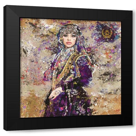 Afganistan V Black Modern Wood Framed Art Print by Wiley, Marta