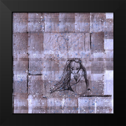 Abstract Poetry III Black Modern Wood Framed Art Print by Wiley, Marta
