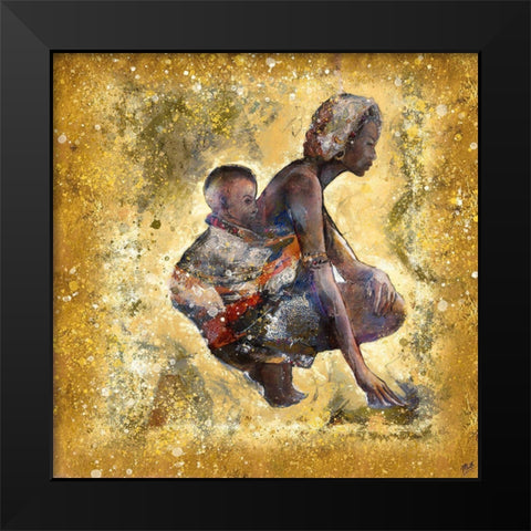Destiny III Black Modern Wood Framed Art Print by Wiley, Marta
