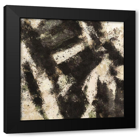 Abstract Black And White Black Modern Wood Framed Art Print by Wiley, Marta