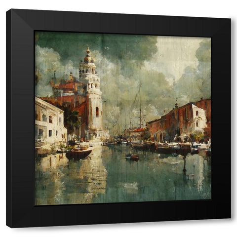 Rainy day in Venice I Black Modern Wood Framed Art Print with Double Matting by Wiley, Marta