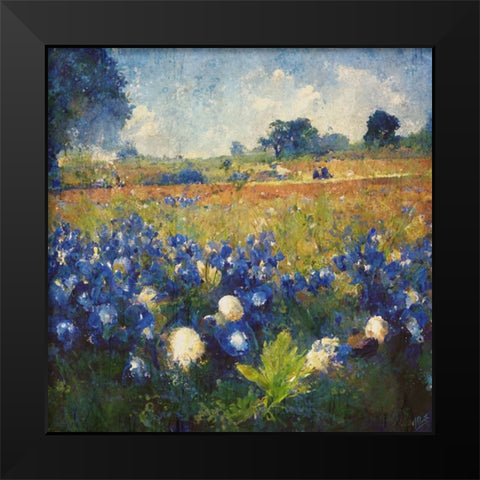 Texas-Bluebonnets II Black Modern Wood Framed Art Print by Wiley, Marta