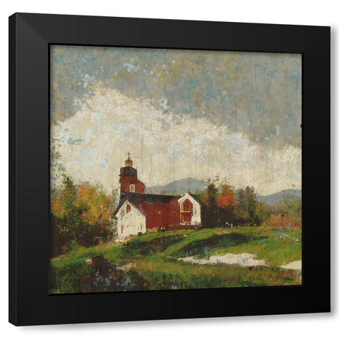 Vermont, Red Barn I Black Modern Wood Framed Art Print by Wiley, Marta