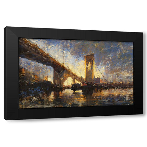 Brooklyn Bride Horizontal II Black Modern Wood Framed Art Print with Double Matting by Wiley, Marta