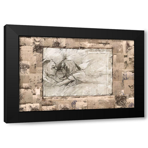 Rebound sketch collage II Black Modern Wood Framed Art Print with Double Matting by Wiley, Marta