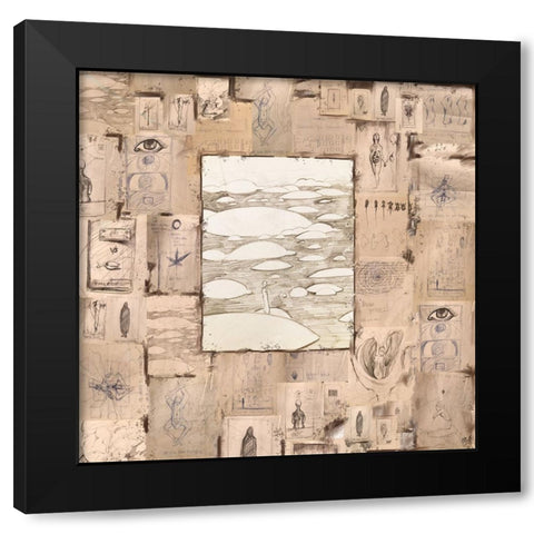 Isolation Black Modern Wood Framed Art Print with Double Matting by Wiley, Marta