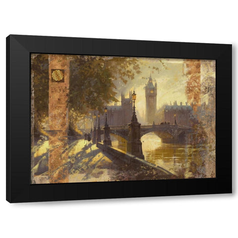 London I Black Modern Wood Framed Art Print by Wiley, Marta