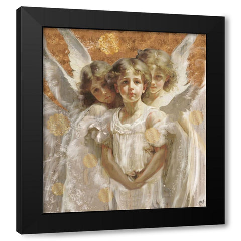Little Angels I Black Modern Wood Framed Art Print by Wiley, Marta