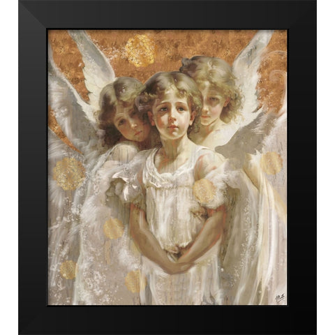 Little Angels I Black Modern Wood Framed Art Print by Wiley, Marta