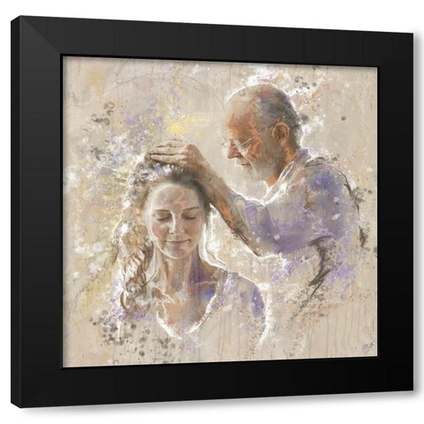 Reiki I Black Modern Wood Framed Art Print with Double Matting by Wiley, Marta