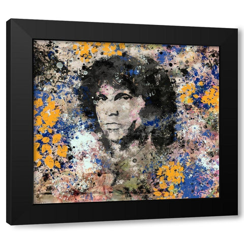Jim Morrison I Black Modern Wood Framed Art Print by Wiley, Marta