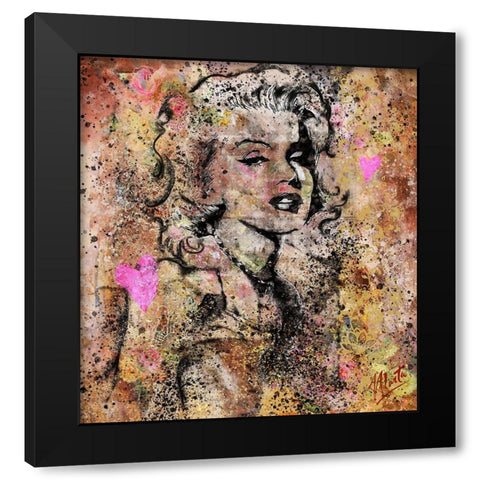 Marilyn Monroe I Black Modern Wood Framed Art Print by Wiley, Marta