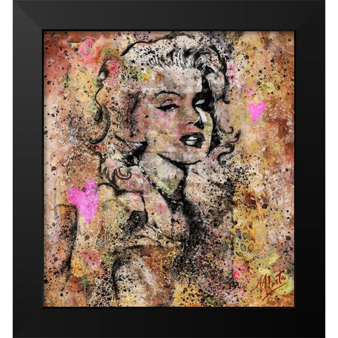 Marilyn Monroe I Black Modern Wood Framed Art Print by Wiley, Marta
