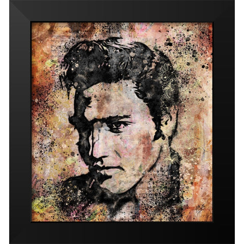 Elvis II Black Modern Wood Framed Art Print by Wiley, Marta