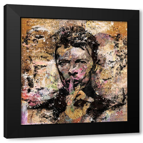 David Bowie II Black Modern Wood Framed Art Print with Double Matting by Wiley, Marta