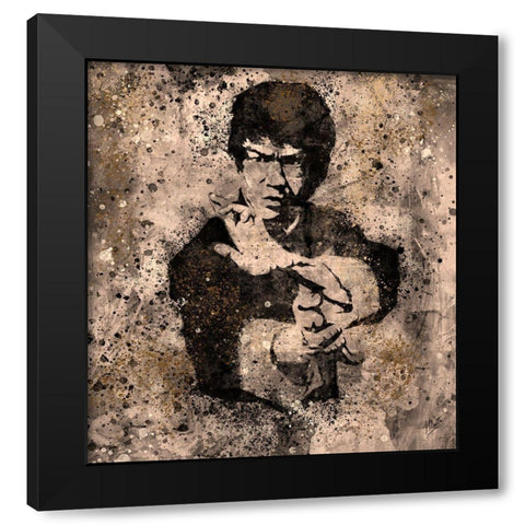 Bruce Lee IIII Black Modern Wood Framed Art Print with Double Matting by Wiley, Marta