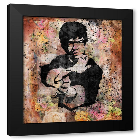 Bruce Lee V Black Modern Wood Framed Art Print by Wiley, Marta