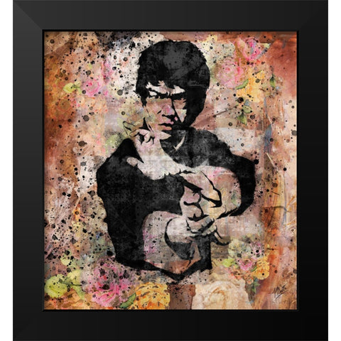 Bruce Lee VI Black Modern Wood Framed Art Print by Wiley, Marta