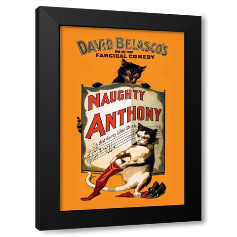 Naughty Anthony, 1899 Black Modern Wood Framed Art Print with Double Matting by Strobridge